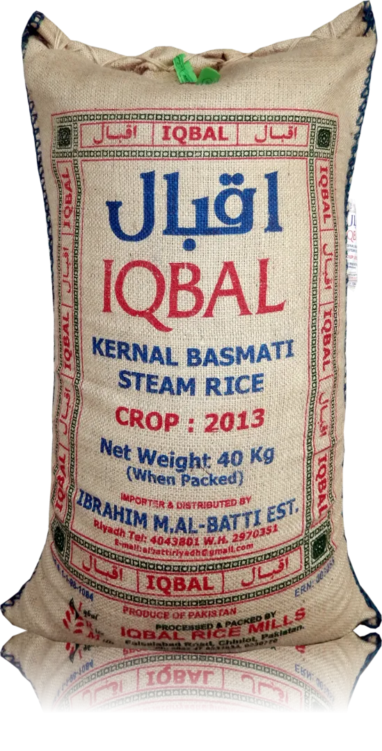 IQBAL Steamed Kernal Basmati Rice - 40 Kg